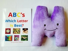 NEW ABC Book & Stuffed 11-inch M -  Alphapals Initial For Baby/Child Gift Set