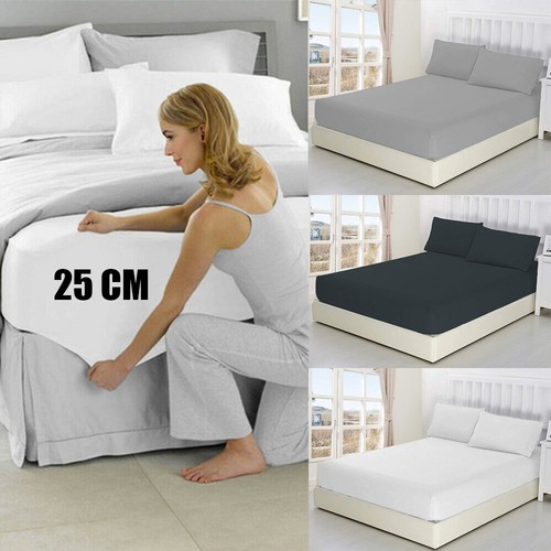 Soft Extra Deep Fitted Sheet Double 