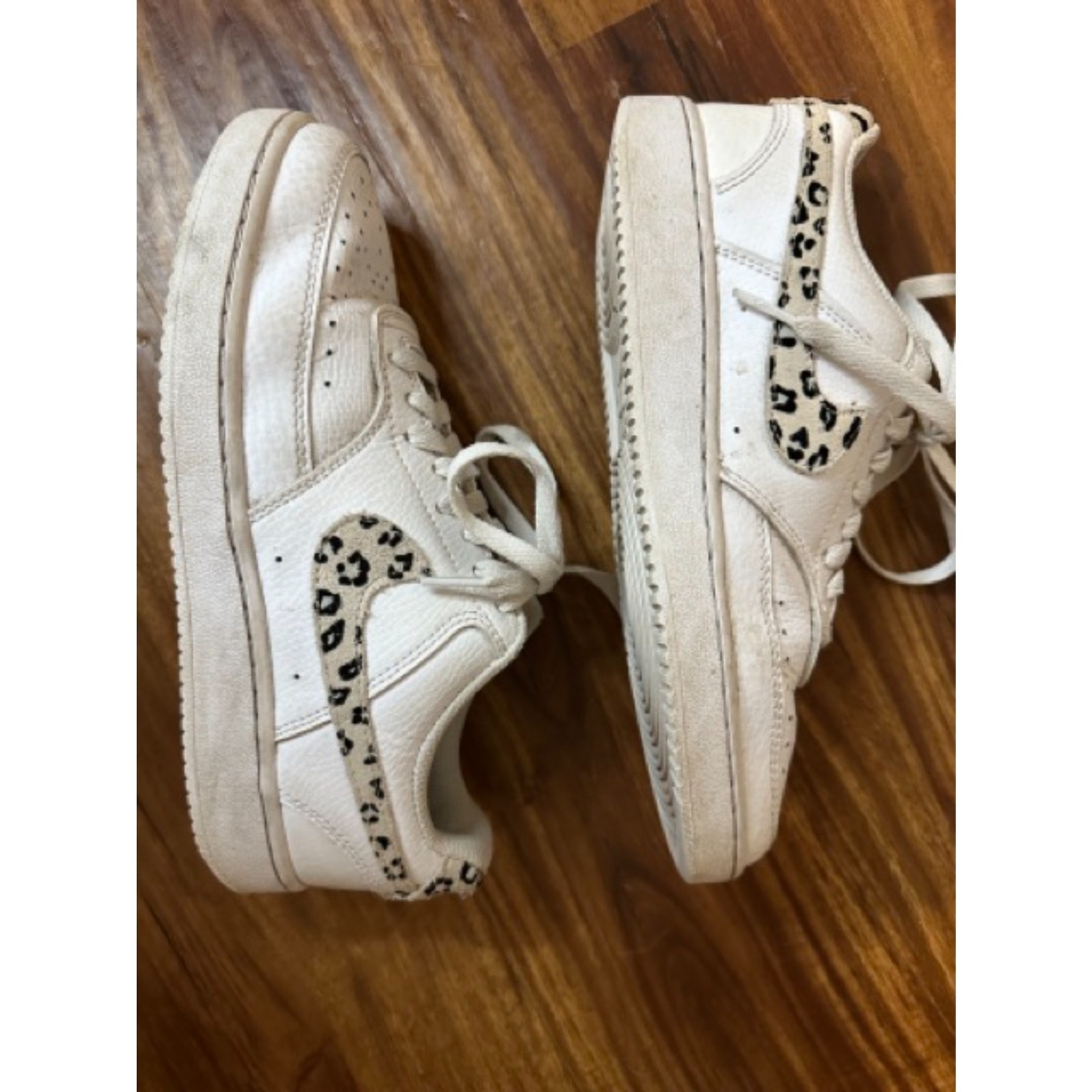 Nike Court Vision Low White And Leopard Shoes Sneaker… Gem