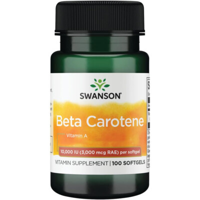 Swanson, Beta-Carotene, 10,000IU, 100 Weichkapseln - Blitzversand