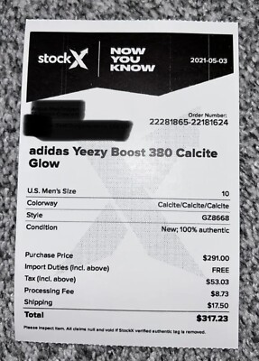 yeezy 380 calcite stockx