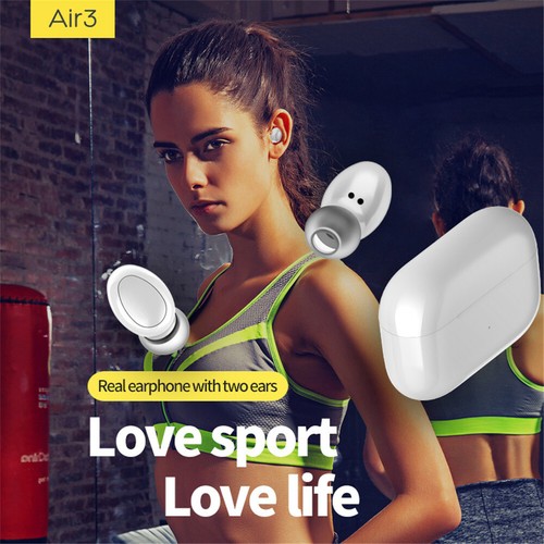 Wireless Bluetooth Headset Mini Small Earbuds Stereo Earphones for Cell Phones - Photo 5 sur 15