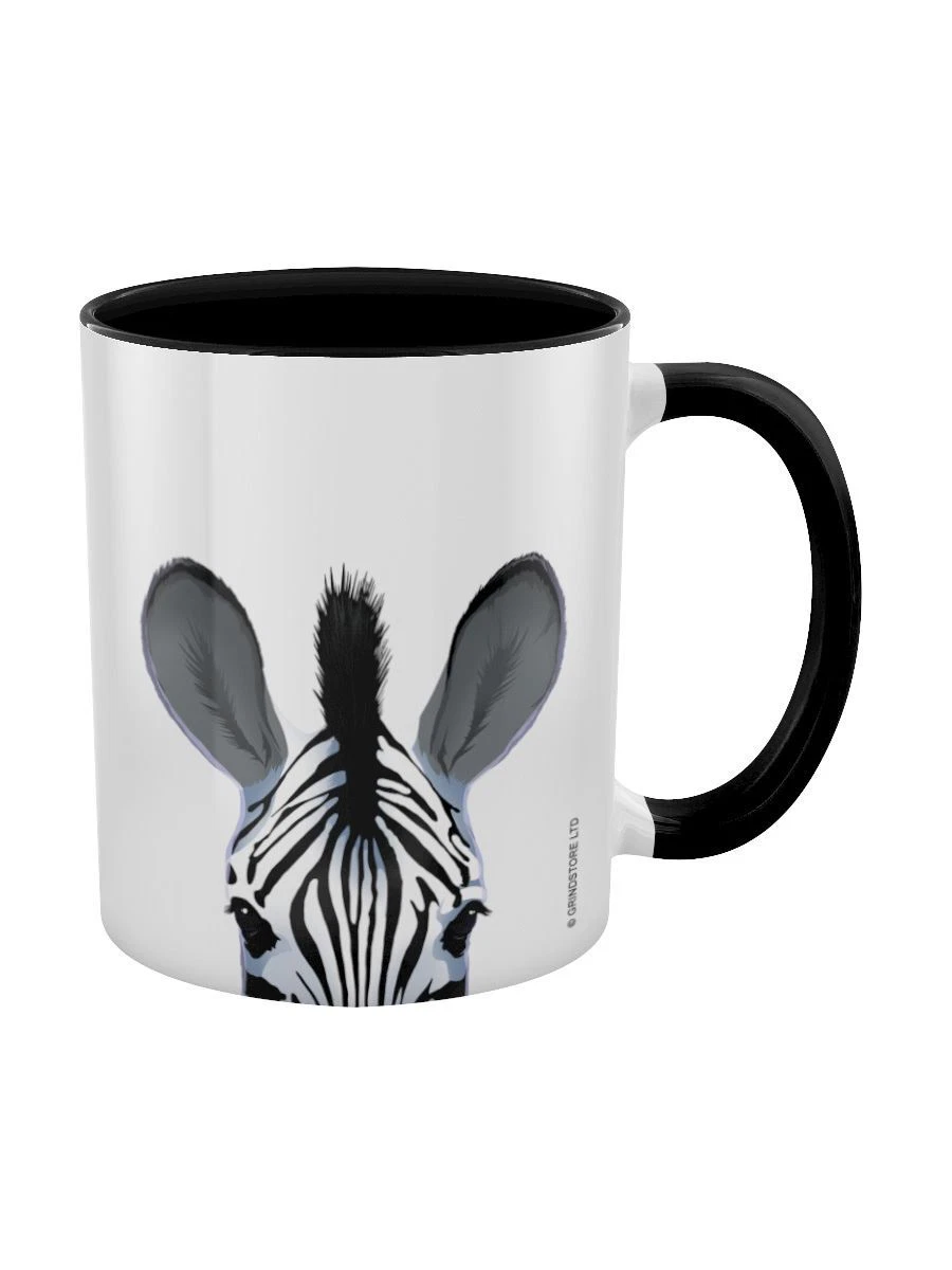Inquisitive Creatures Zebra Black Inner 2-Tone Mug