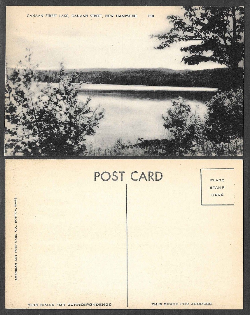 Old New Hampshire Postcard Canaan Street Lake eBay