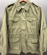 Gap Barn Coat Women S Green Snaps Pockets Cotton Y2K Preppy Utility Chore Jacket