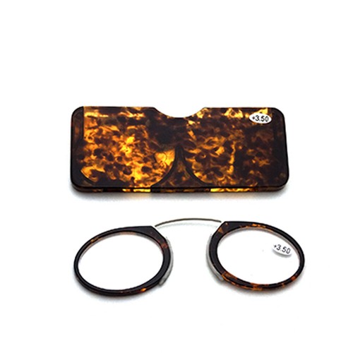 Ultra Reading Glasses Nose Clip Legless Readers Pince Nez With Case 1.0-3.5 NEW - Picture 3 of 16