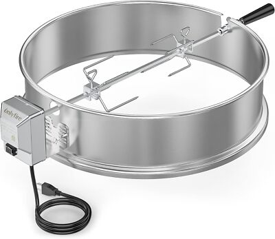 22” Kettle Grill Rotisserie Ring Kit Stainless Steel BBQ Accessory