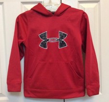 Under Armour Hoodie Sweatshirt Red And Black Size YSM
