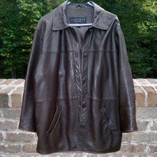 Women's - 100% Leather Jacket / 100% Leather Coat By Leather Elements - Size 1x