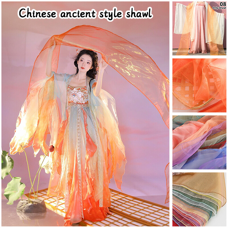 50*400 cm Disfraz de Danza China Ópera Tradicional Streamer Hanfu Chal Cinta Nuevo