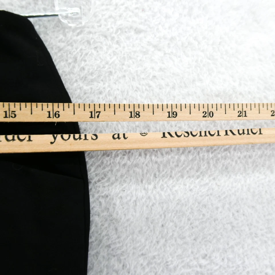 Pantalones Mossimo Talla 6 32x33 Mujer Negro Elástico Vestido Pantalones Plisados Foto 4 de 4