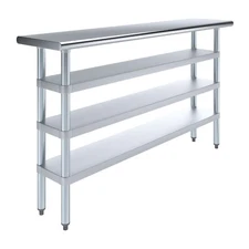 14 in. x 60 in. Stainless Steel Table With Three Undershelves