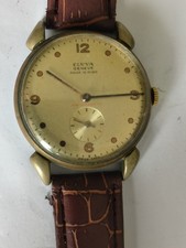 Vintage Swiss made FLUVA Geneve 1960s manual mechanical men watch working well 