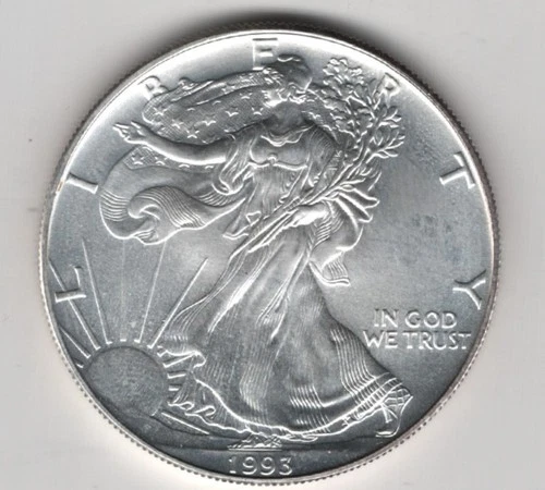 1993 WALKING LIBERTY AMERICAN EAGLE .999 FINE SILVER DOLLAR COIN 1oz. $1 USA