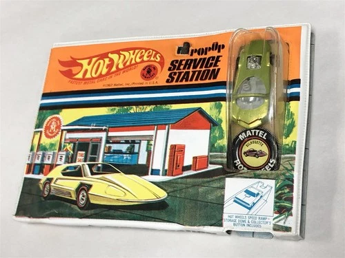 HOT WHEELS RED LINE SILHOUETTE LIME US w WHITE INT MINT w POP UP SET