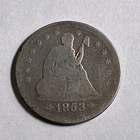 1853 Seated Liberty Quarter with Rays & Arrows  "Actual Coin Pictured"
