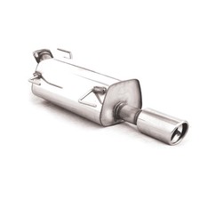 FOX Endschalldämpfer 1x90mm schräg mit Absorber für Nissan Juke 1.6l DIG-T ab 10