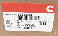 Genuine Cummins OEM EGR Cooler 5566893 for ISB 6.7L Engines
