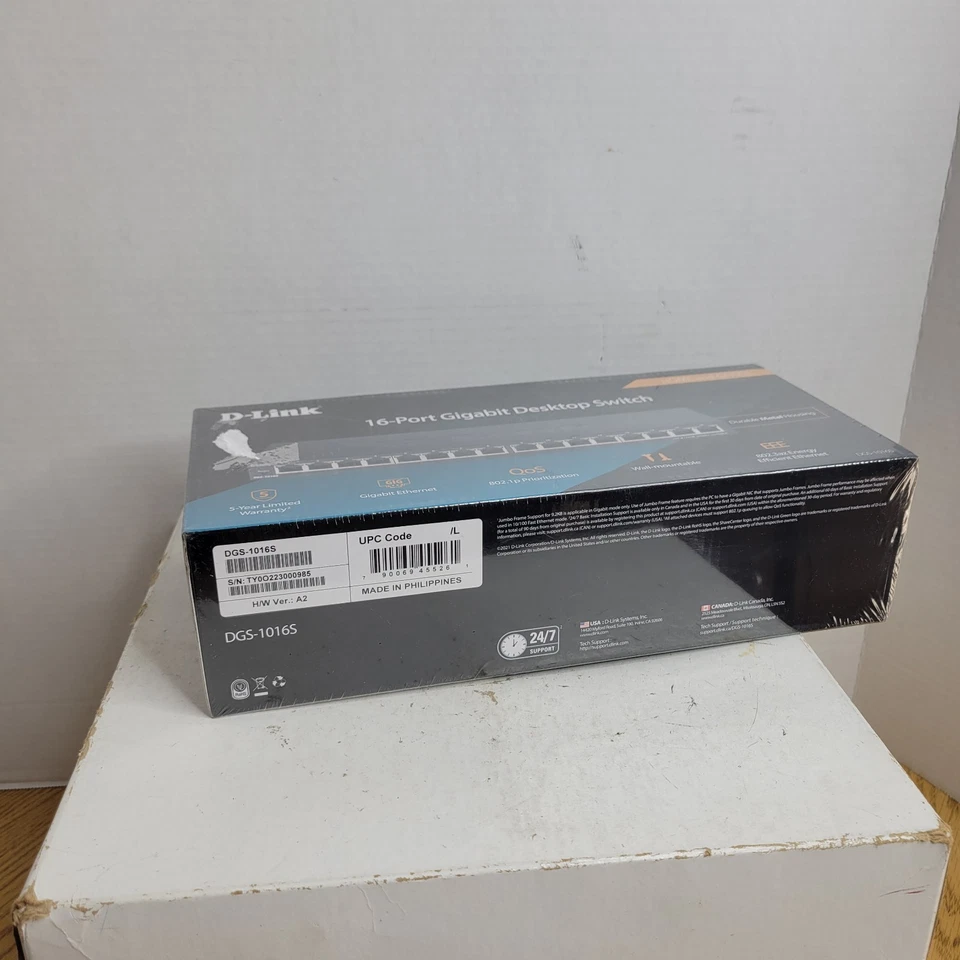 D-Link Ethernet Switch, 16 Port Gigabit Slim Switch Plug and Play, Unmanaged DGS - Image 4 of 4