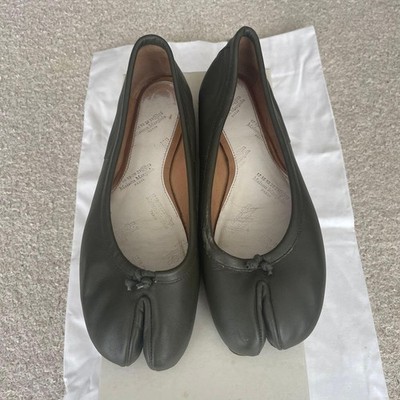 [Used] Maison Margiela Tabi Ballet Flat Pumps Shoes Khaki Size:36 Used