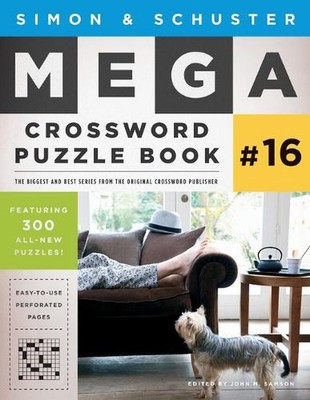 Simon & Schuster Mega Crossword Puzzle Book #16 by John M. Samson (English) Pape