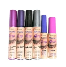 6pcs set Prosa Mascara Rimel 4 en 1 uno Professional, Maxi Volume + Eyeliner 