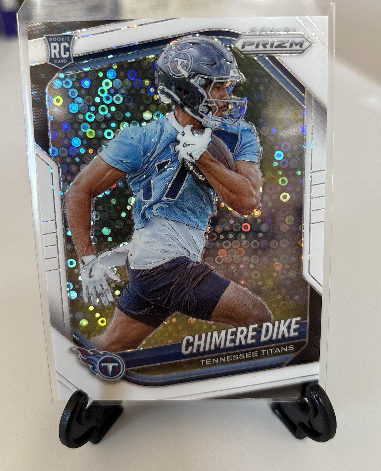 2025 Panini Prizm Chimere Dike White Disco Prizm (RC) #396 Titans