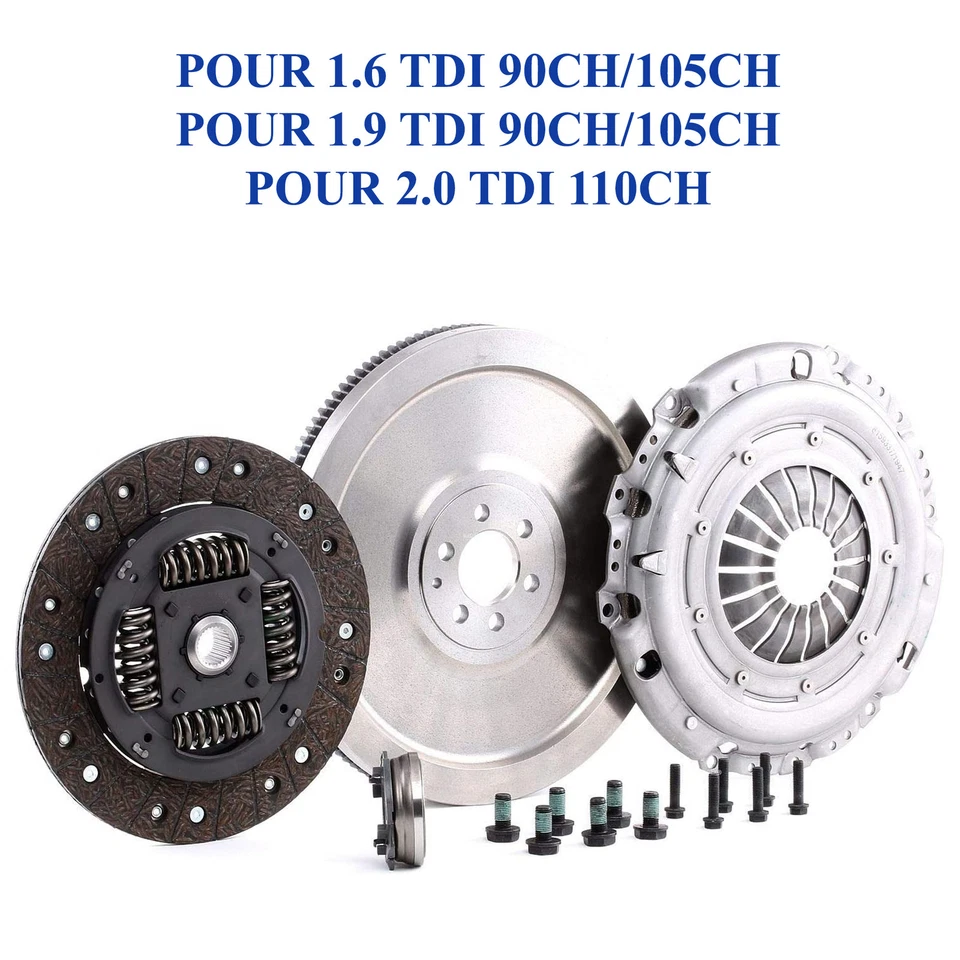 KIT EMBRAYAGE + VOLANT MOTEUR RIGIDE VW GOLF 5 TOURAN 1.9 TDI 105 90 IDEM 835035 - Imagen 4 de 4