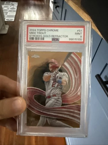 2024 Topps Chrome - Strokes Mike Trout #S-1 Gold Refractor /50