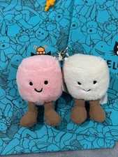 Jellycat Marshmallow Plush Keychain Bag Charm NEW NWT Authentic Collectible