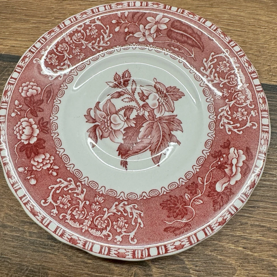 Spode Copeland Camilla Teller Rot/Pink England 26 cm - Bild 2 von 4
