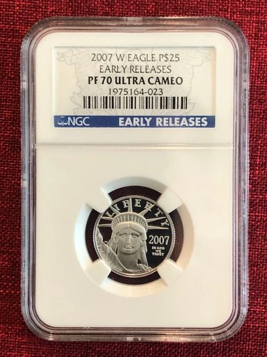 Photo of a 2007-W American Platinum Eagle 1/4 oz from an eBay sale