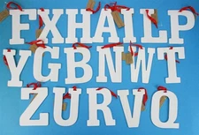 Monogram Wood Holiday Ornament Letter Xmas Wooden Initial White Target Ankyo Ltd