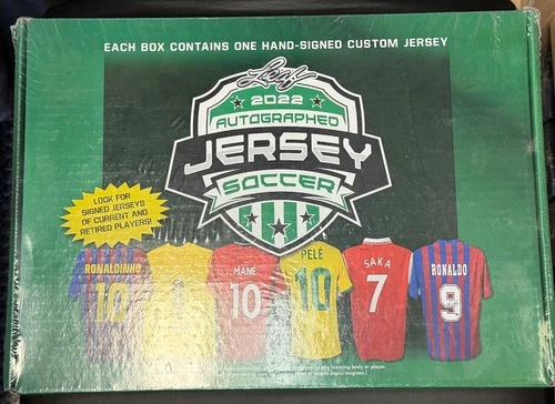 2022 Leaf  Mystery Autographed Soccer Jersey - Blind Factory Sealed Box