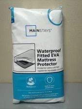 Mainstays White Waterproof Fitted EVA Mattress Protector Twin Size Waterproof