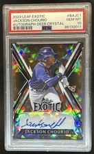 2023 Leaf Exotic Jackson Chourio Auto Crystal Deer #/3 PSA 10 GEM MINT