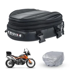 Motorcycle Tail Bag Backpack Waterproof Luggage Motorbike Saddle Seat Bag Mul...