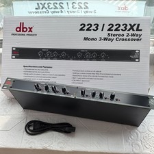 NEW Black DBX 223XL Stereo 2-Way/Mono 3-Way Crossover Rack Mountable US