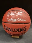 Magic Johnson Signed Lakers NBA Spalding Basketball '5x NBA Champs' PSA