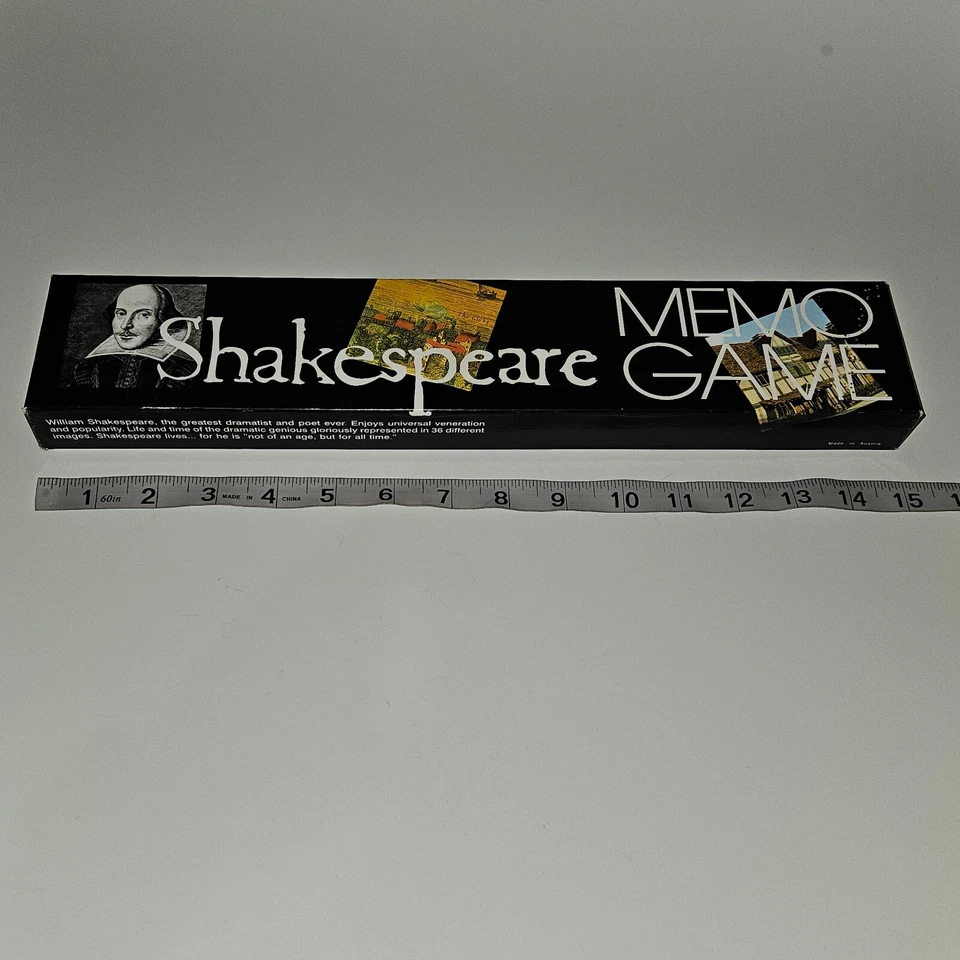 VTG Shakespeare Memo Game Memory Match COMPLETE 72 Cards 1995 Piatnik - Image 4 of 4