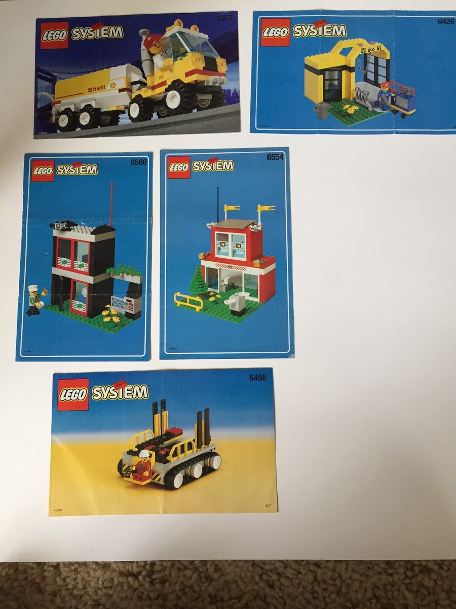 サンダー LEGO Town Shell Tanker Police Fire Station 1252 6456 6566 6554