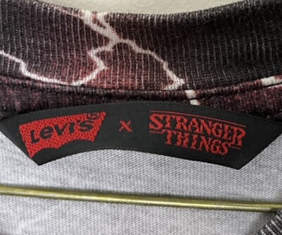 Levi's X Stranger Things Black Tee Shirt Small Good