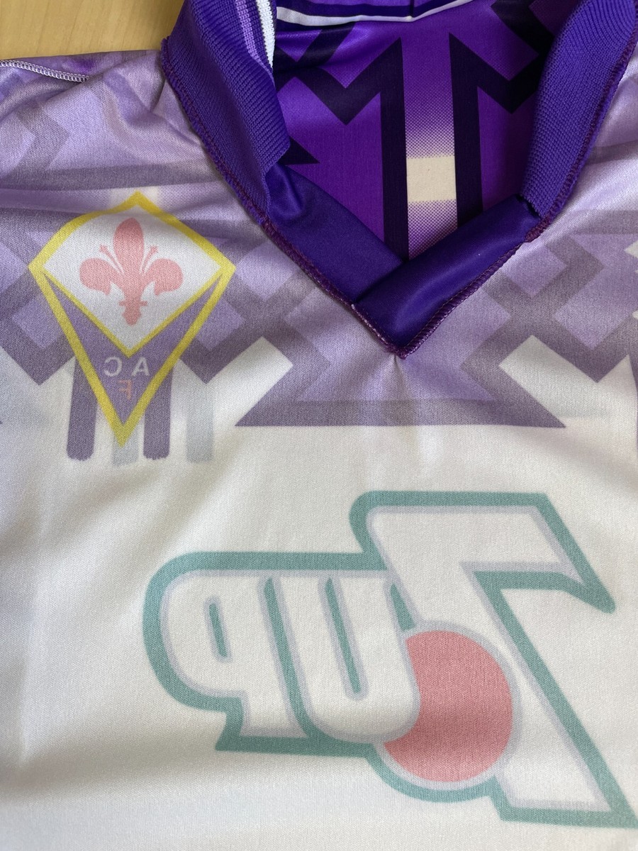 FIORENTINA VERY RARE JERSEY AWAY FOOTBALL SHIRT 92 93 LONG