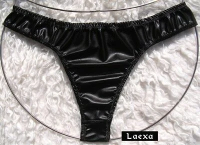 Lederstring Kunstleder schwarz, Damenstring v. Laexa