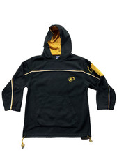 Russell Athletic Black Pullover Drawstring Vintage Kids Hoodie Size M 10-12