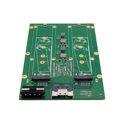 SFF-8654 to 2 Port M.2 M Key NVMe Adapter