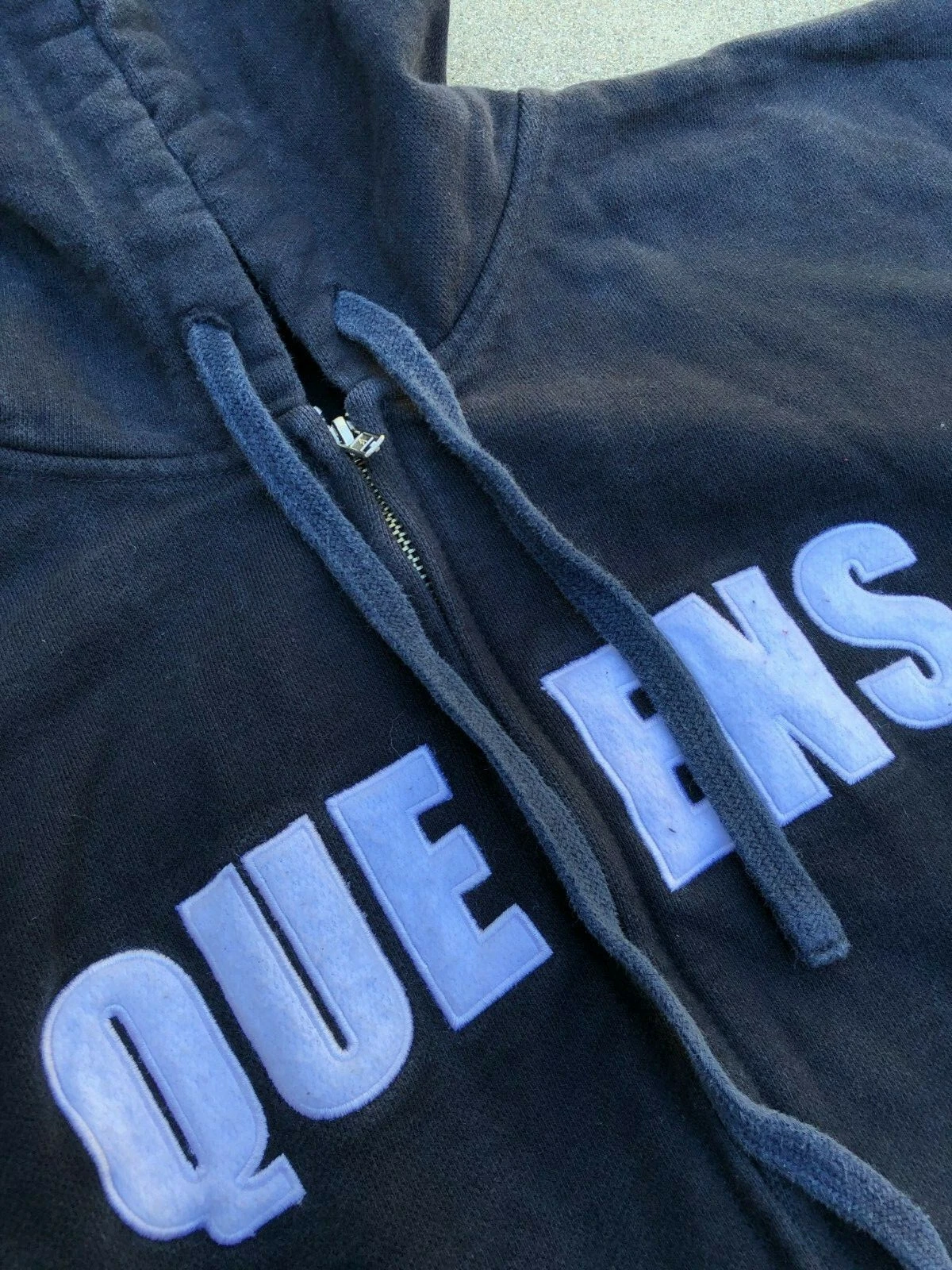 Play Smart PS QUEENS NYC Hoodie Jacket Men's MED Spell Out Full Zip 0819 - product detail image 4