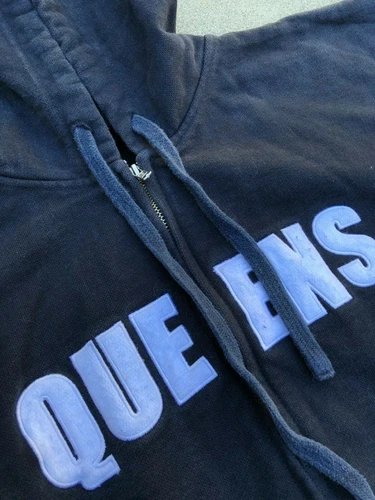 Play Smart PS QUEENS NYC Hoodie Jacket Men's MED Spell Out Full Zip 0819 image 4