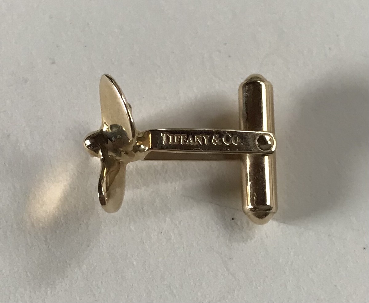 TIFFANY &CO 14 K GOLD PROPELLER CUFFLINKS | eBay