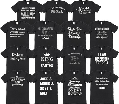 Personalisierte Papa T-Shirts Geschenke Vatertag Geburtstag Design wählbar lustig individuell
